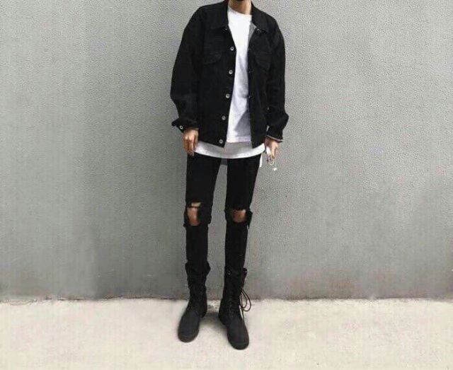 [Đủ Size S,M,L,XL ] Áo khoác jeans đen nam nữ | BigBuy360 - bigbuy360.vn