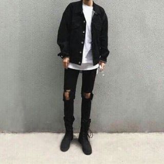 [Đủ Size S,M,L,XL ] Áo khoác jeans đen nam nữ