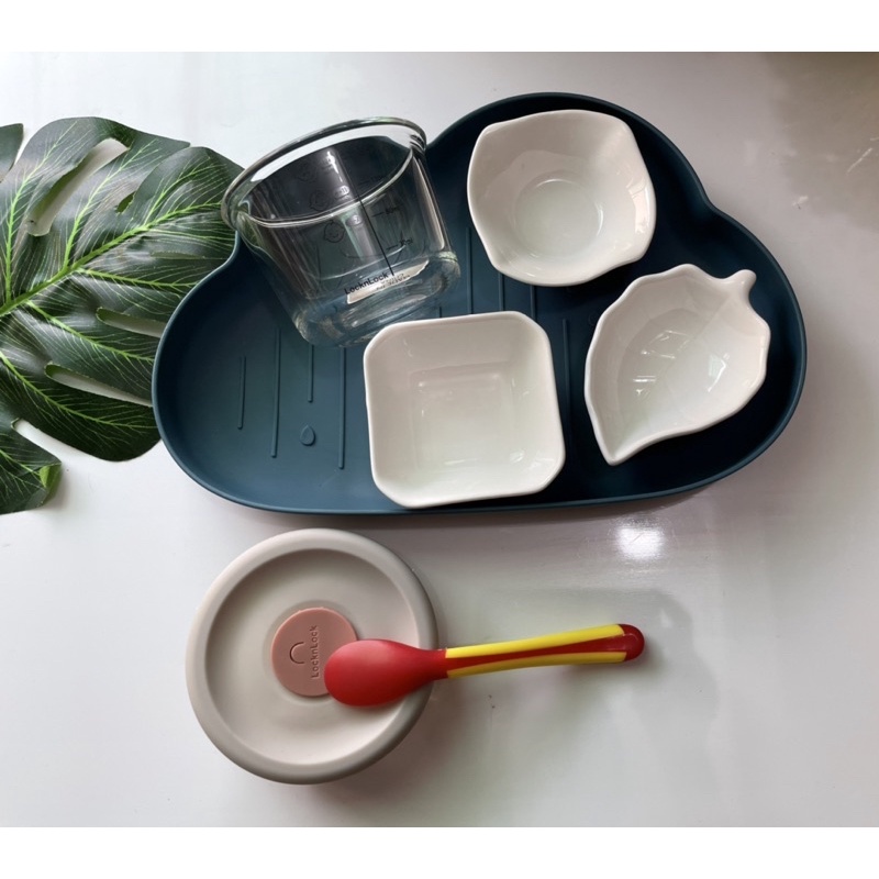 💥💥 Team Trắng-Chén/Bát sứ Ăn Dặm cho bé Màu Trắng ADKN *ADTT* BLW