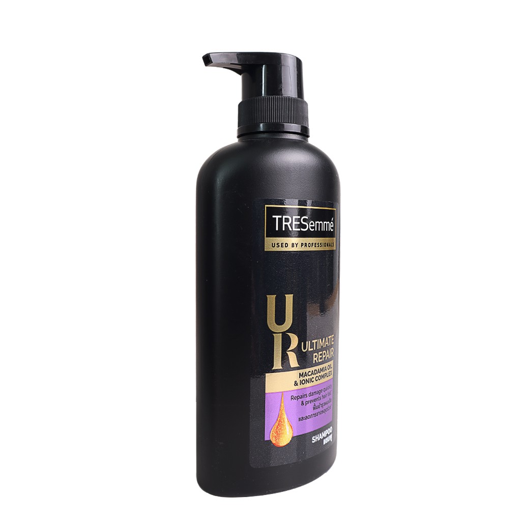 Dầu gội phục hồi tóc yếu gãy rụng TRESEMME Macadamia Thái Lan 450ml - chai màu đen - Ultimate Repair