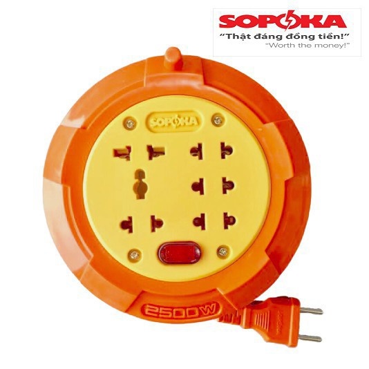 Ổ cắm điện quấn dây, ổ cắm quay chịu tải 2500W Sopoka