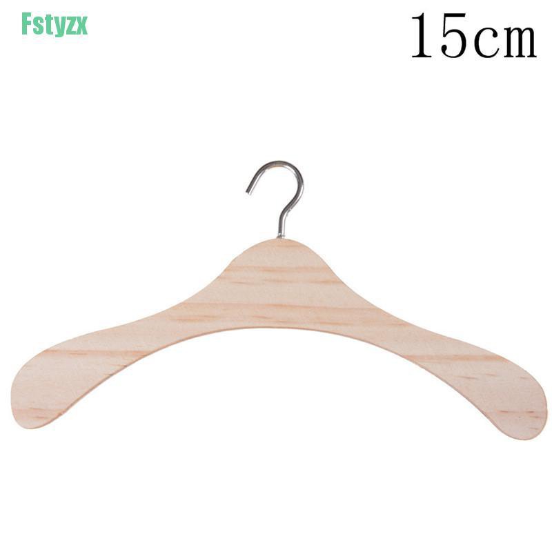 fstyzx Handmade All Doll Clothes Hanger Wood Furniture Coat Hanger Model Toy Gifts