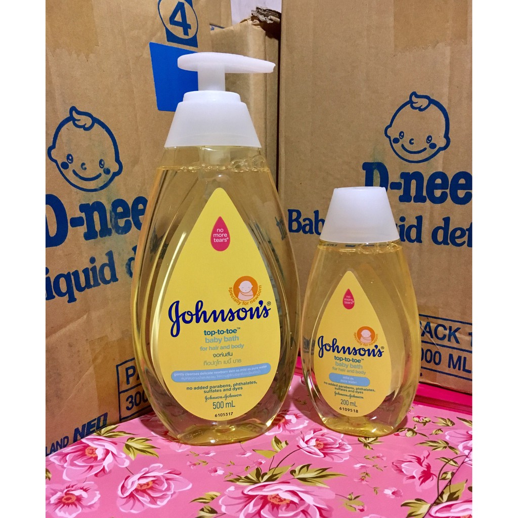 Sữa tắm gội cho bé Johnson's Top-to-toe 200ml,500ml (Hàng Thái Lan chính hãng)