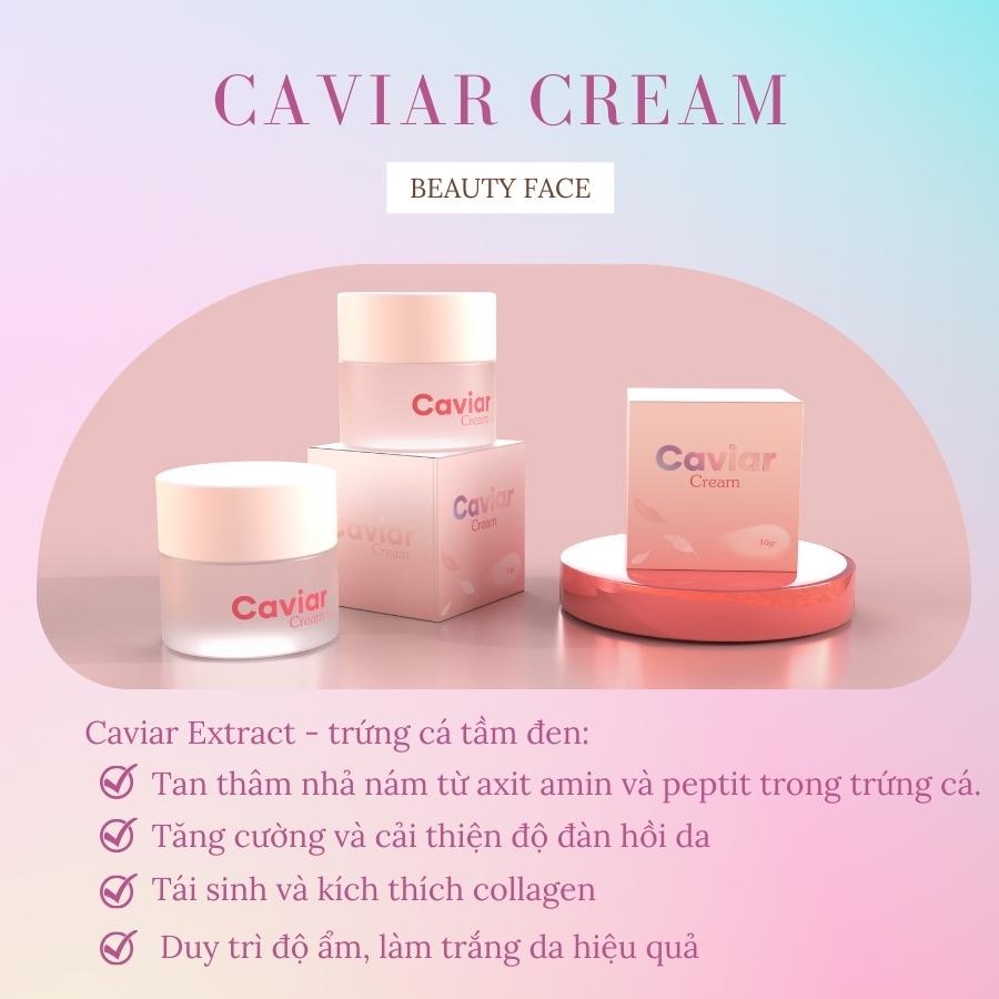 Kem trắng da Caviar, mờ thâm nám ,Kem Face Trứng cá tầm đen Caviar Cream , mờ đốm nâu, nám da, tàn nhan hũ 10gr