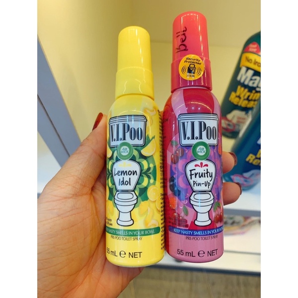 Nước Hoa Xịt Thơm Bồn Cầu, Khử Mùi Nhà Vệ Sinh V.I.POO Úc 55ml