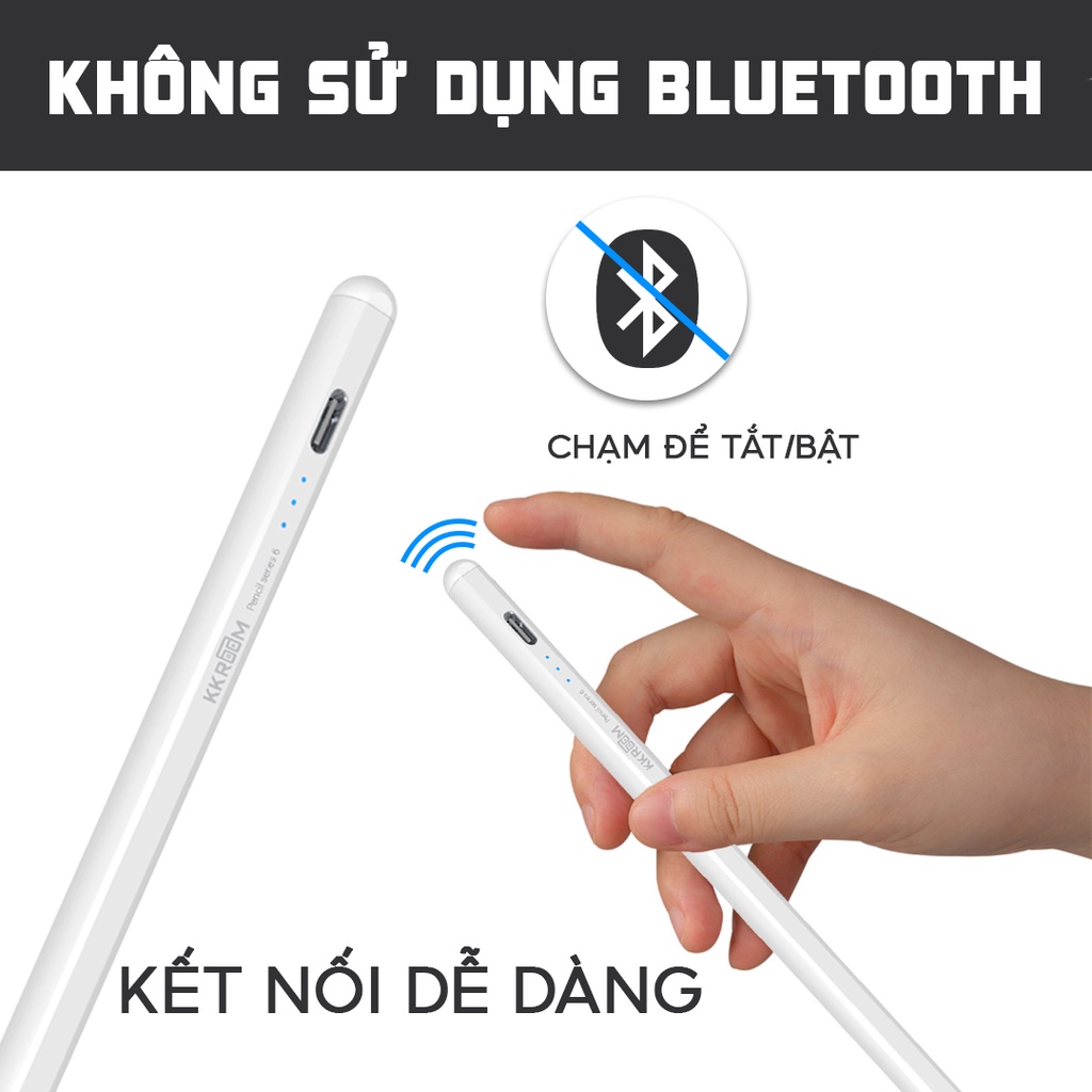 Bút cảm ứng cho iphone ipad android KKROOM Pencil thế hệ mới viết điện dung cảm ứng thông minh