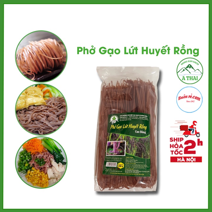 Phở gạo lứt đỏ thực dưỡng EAT CLEAN - Phở gạo lứt hữu cơ ăn kiêng  – Đặc sản Cao Bằng- 01580