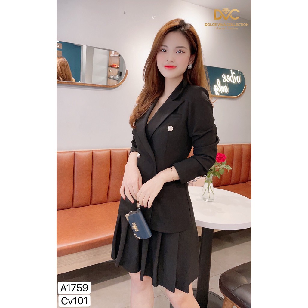 Áo vest đen thiết kế A1759 - ĐẸP SHOP DVC ( Ảnh mẫu và ảnh trải sàn do shop tự chụp ) | BigBuy360 - bigbuy360.vn