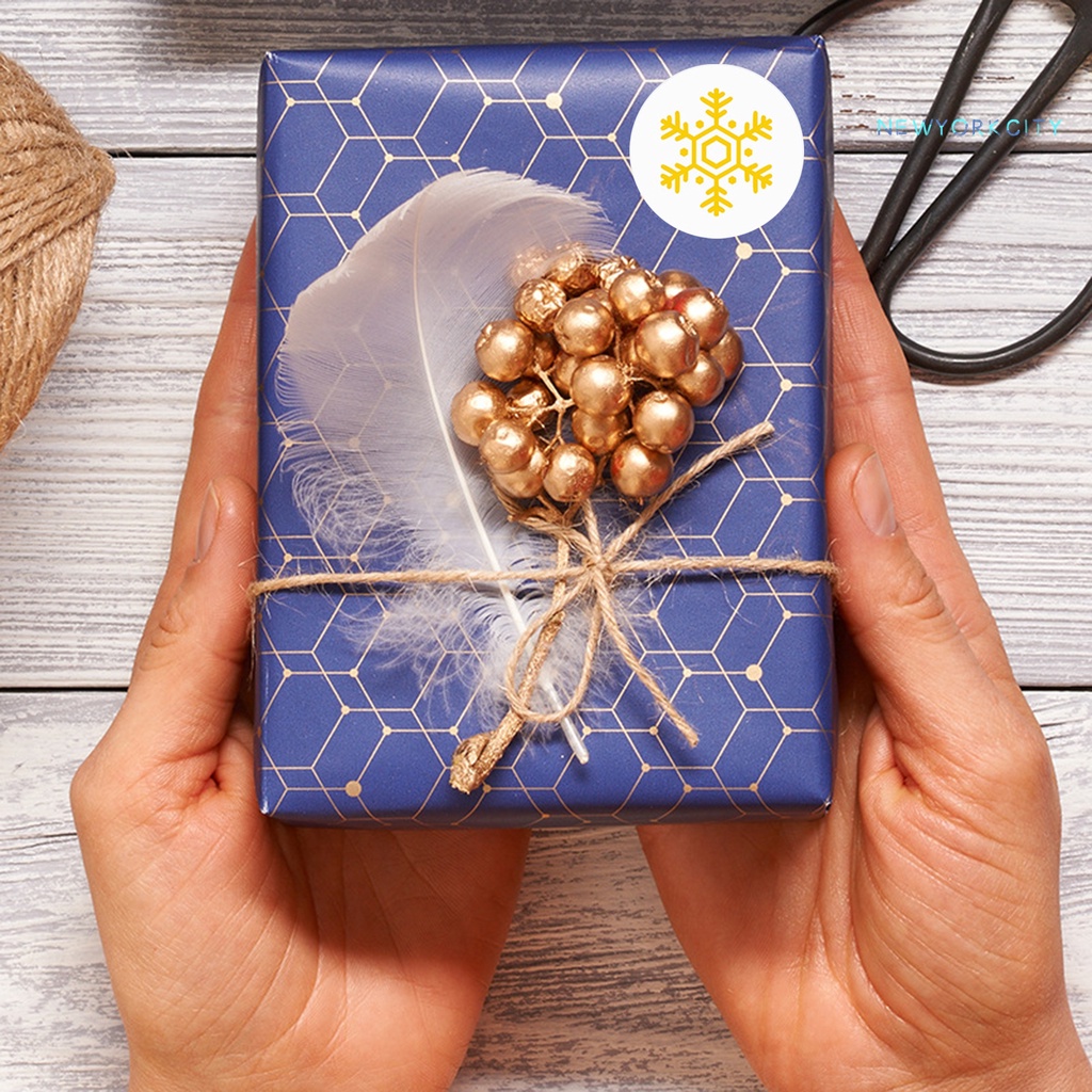 1 Cuộn Miếng Dán Niêm Phong Tự Dính Họa Tiết Tinh Tế Dễ Sử Dụng Cho Giáng Sinh