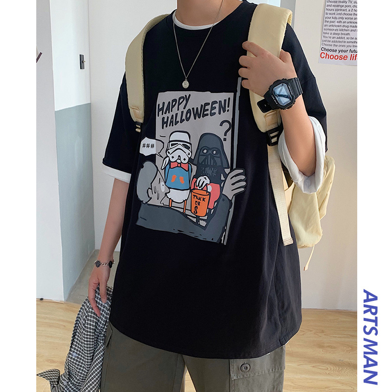 Áo Thun Tay Ngắn In Hình Hoạt Hình Có 3 Màu (M-8Xl150Kg)