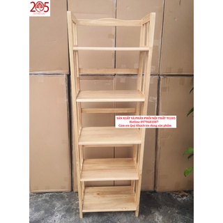 Kệ Sách 5 Tầng - 40cm gỗ cao su