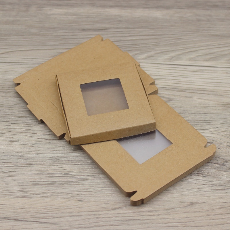 Bộ 10 Hộp Quà 8.5x8.5x1cm Tự Làm Họa Tiết Xinh Xắn