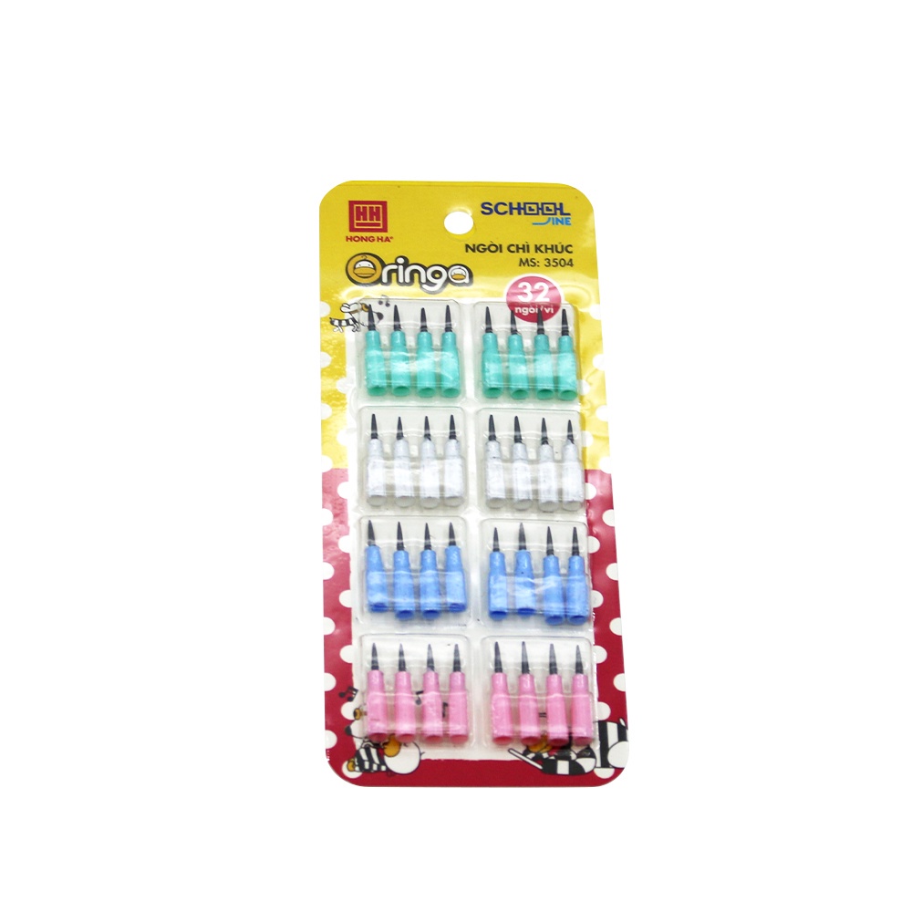 Ruột Bút Chì Khúc HB Nhiều Màu Hồng Hà  | Ngòi Bút Chì Đốt Thay Thế Siêu Tiết Kiệm - 3504