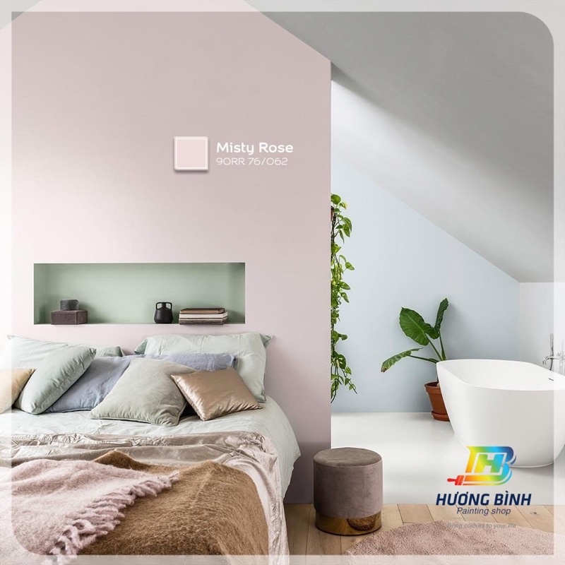 Sơn dulux easy clean tông hồng (lon 1 lít)