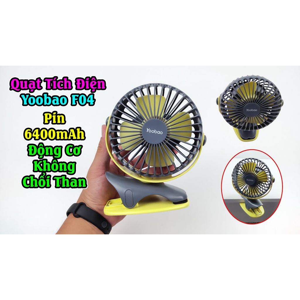 Quạt Sạc Mini Kẹp Xe Đẩy YOOBAO Y-F04 6400mAh