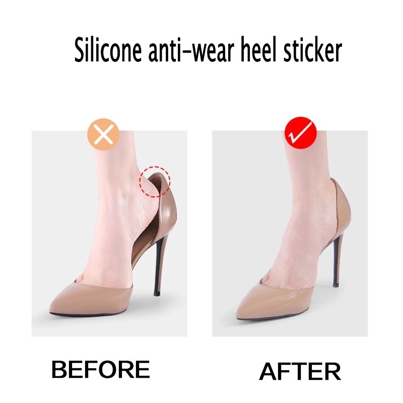 Miếng Dán Gót Chân Bằng Silicon Trong Suốt Giúp Giảm Đau Dành Cho Nữ
