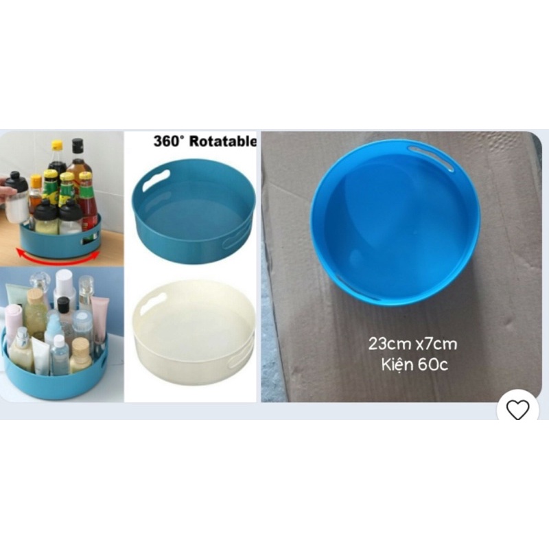 Khay xoay tròn 360 độ đựng gia vị đồ ăn tiện lợi