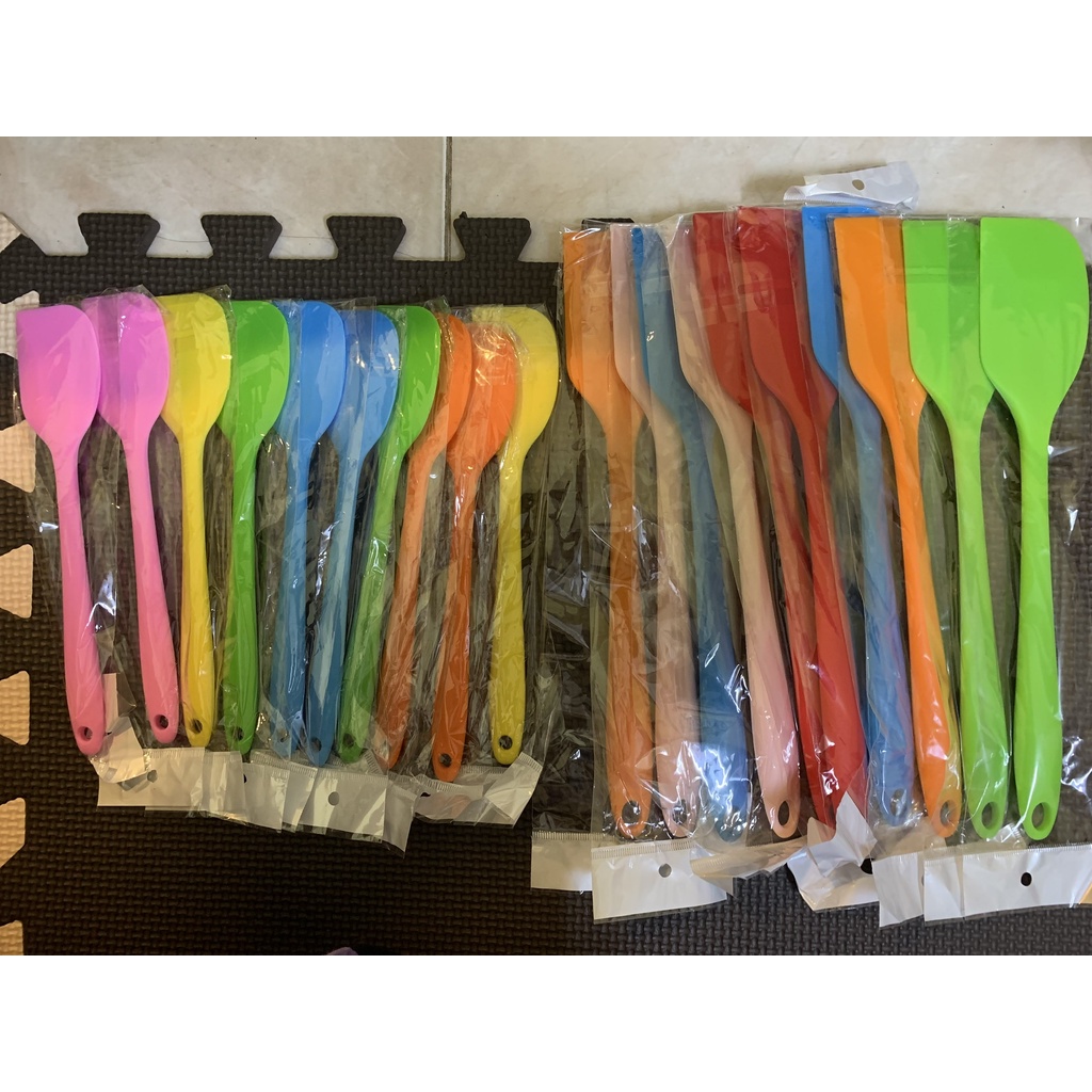 Cây vét bột spatula silicon đúc 21cm (Phới silicon) Phới vét đồ đá xay silicon 21cm (vét kem, vét bột, làm bánh)