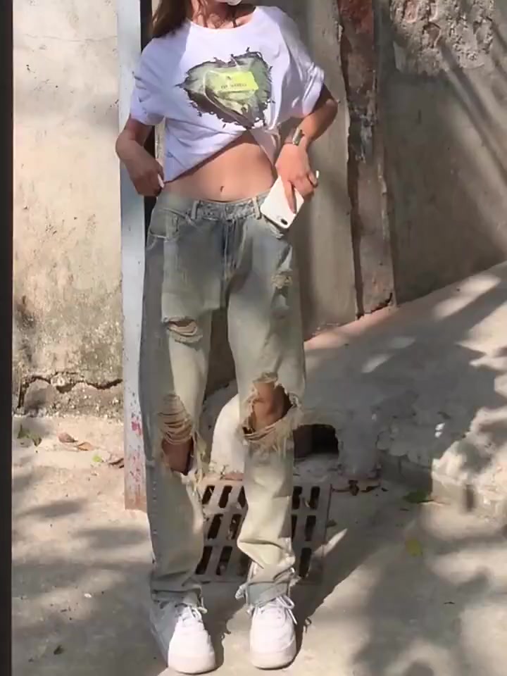 Quần jean nữ XINLANYASHE cạp cao thời trang Hàn Quốc | BigBuy360 - bigbuy360.vn