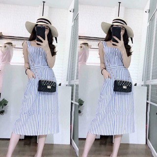 Váy 2 dây cạp to sọc