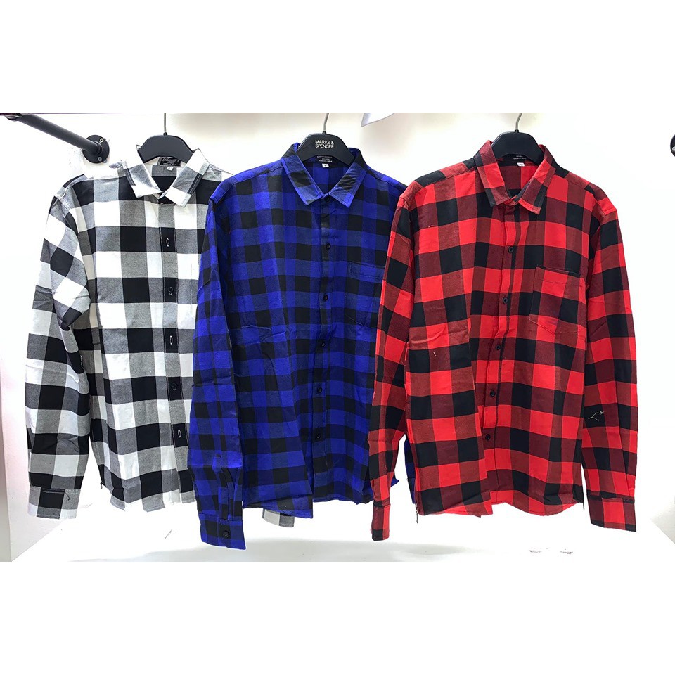 Áo Sơ Mi Caro Flannel Zipper Nam Nữ Unisex