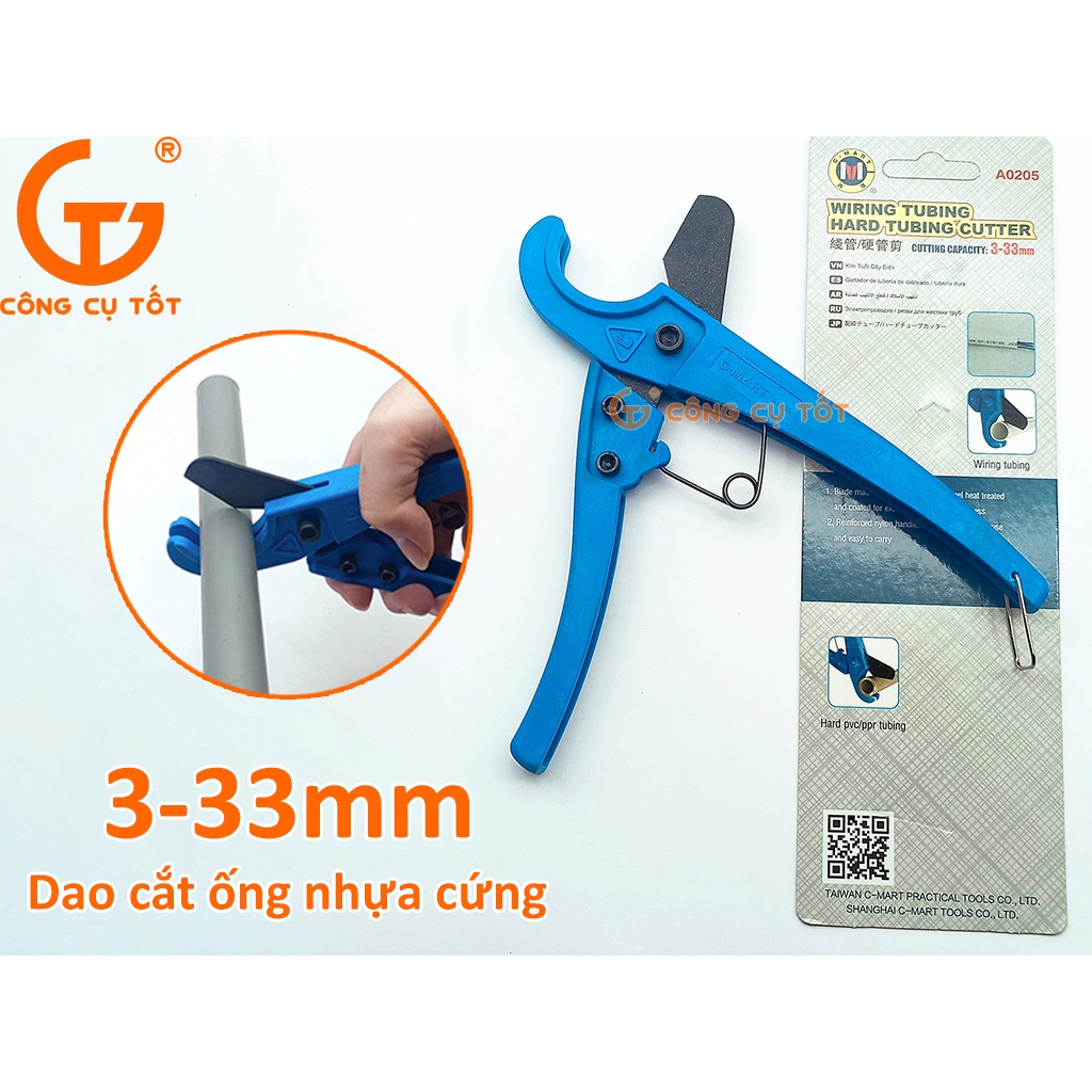 Dao cắt ống nhựa cứng Ø3-33mm C-MART A0205