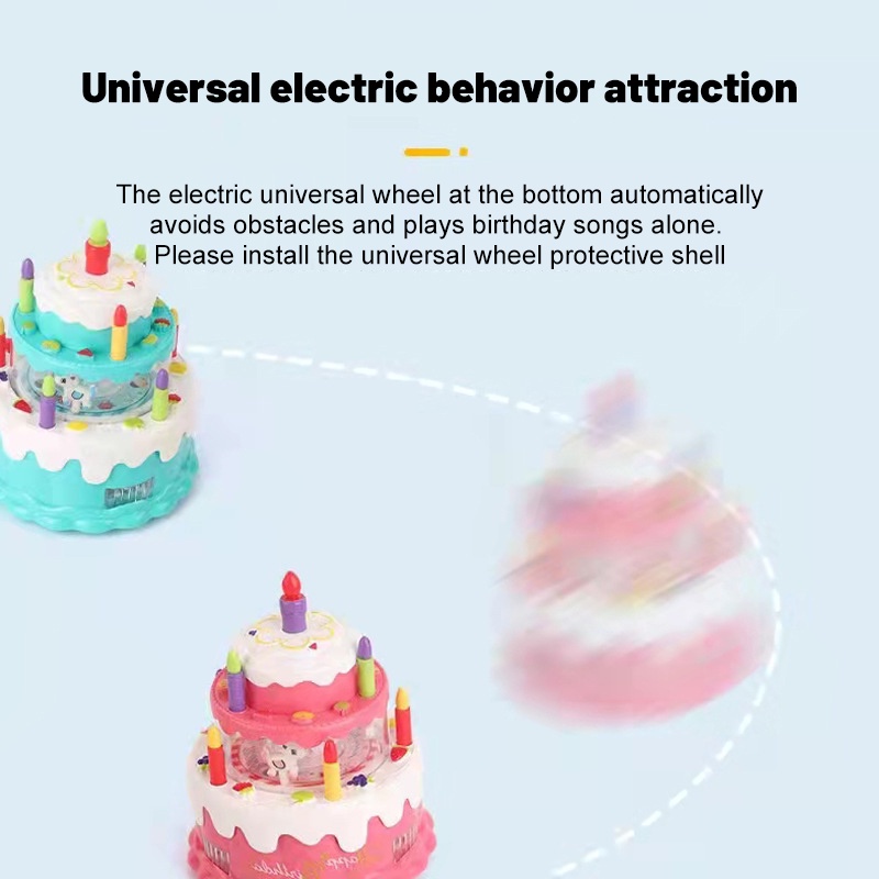 Đồ chơi bánh kem sinh nhật ZHAN QI TOYS có hiệu ứng nhạc đèn dành cho bé