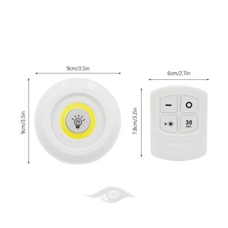 Bộ 3 Đèn LED Dán Tường Mini Thông Minh MURO Longer Light có chức năng hẹn giờ và Remote Điều Khiển Từ Xa [ĐÈN MORO]