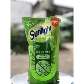 Nước rửa chén Sunlight trà xanh 750ml túi