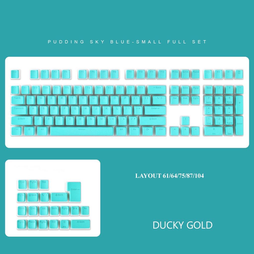 Keycaps PBT Profile OEM Readson Pudding 125 phím dành cho phím cơ