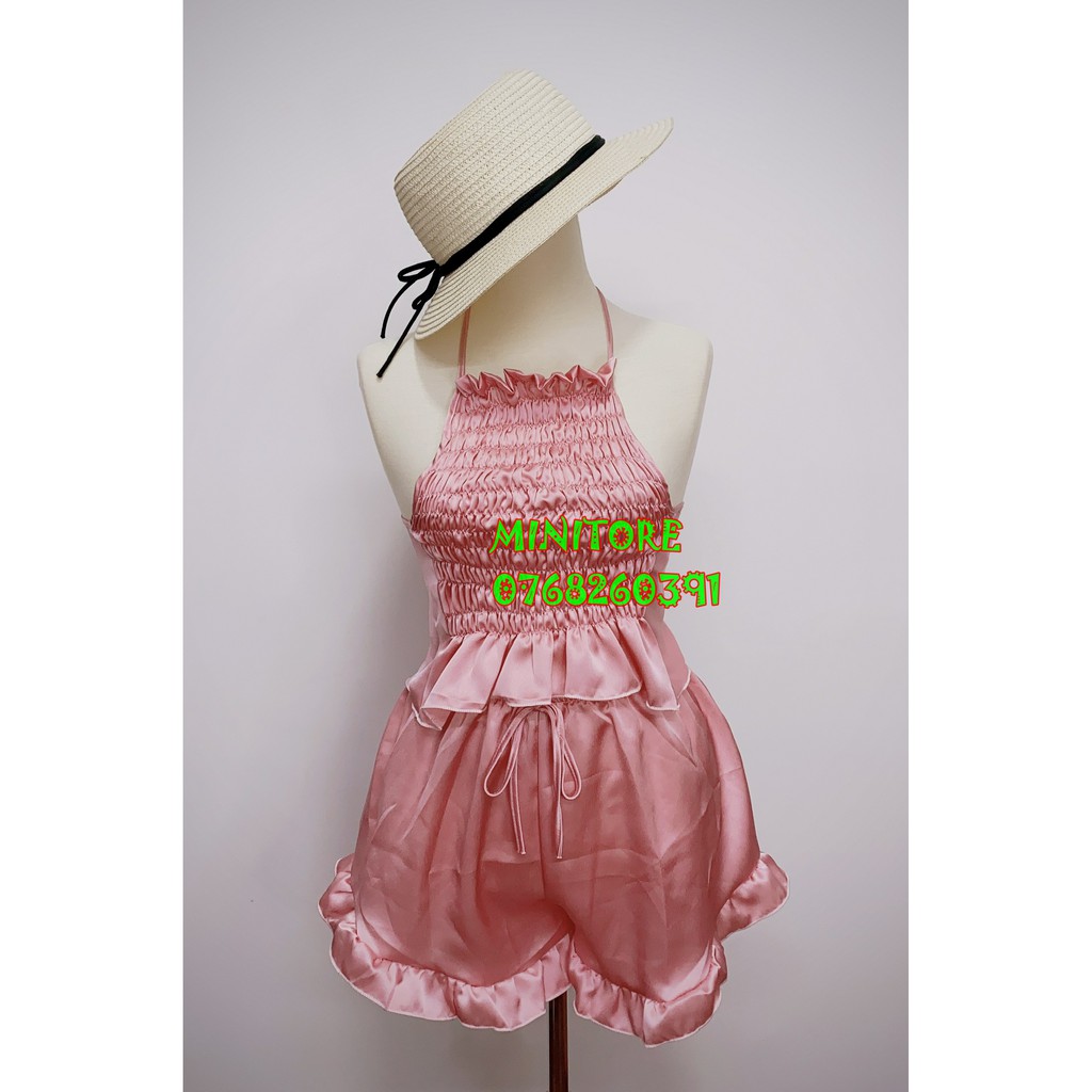 [DƯỚI 55KG] BỘ YẾM SATIN DÚNG BÈO SIÊU SEXY, VẢI MỀM MỊN MÁT MẶC NGỦ BAO ĐẸP - HÀNG XƯỞNG NHÀ MAY ĐƯỜNG MAY KỸ