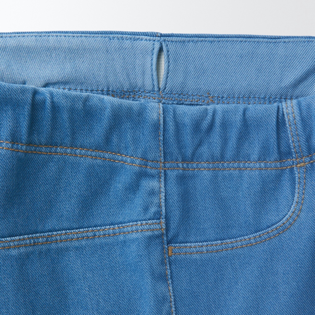 MUJI QUẦN LEGGING DENIM KIỂU CẮT GẤU DỄ HOẠT ĐỘNG - EM BÉ