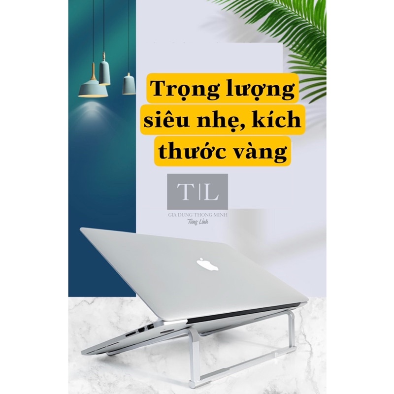 Thanh Giá Đỡ Kệ Máy Tính Laptop Đa Năng 𝑭𝑹𝑬𝑬𝑺𝑯𝑰𝑷 Kệ gấp gọn, đẹp silicon chống trượt hợp kim nhôm tản nhiệt