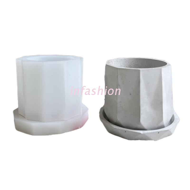 Khuôn Silicone Làm Chậu Cây Mọng Nước/Nến Bê Tông Bằng Resin Cho Nữ