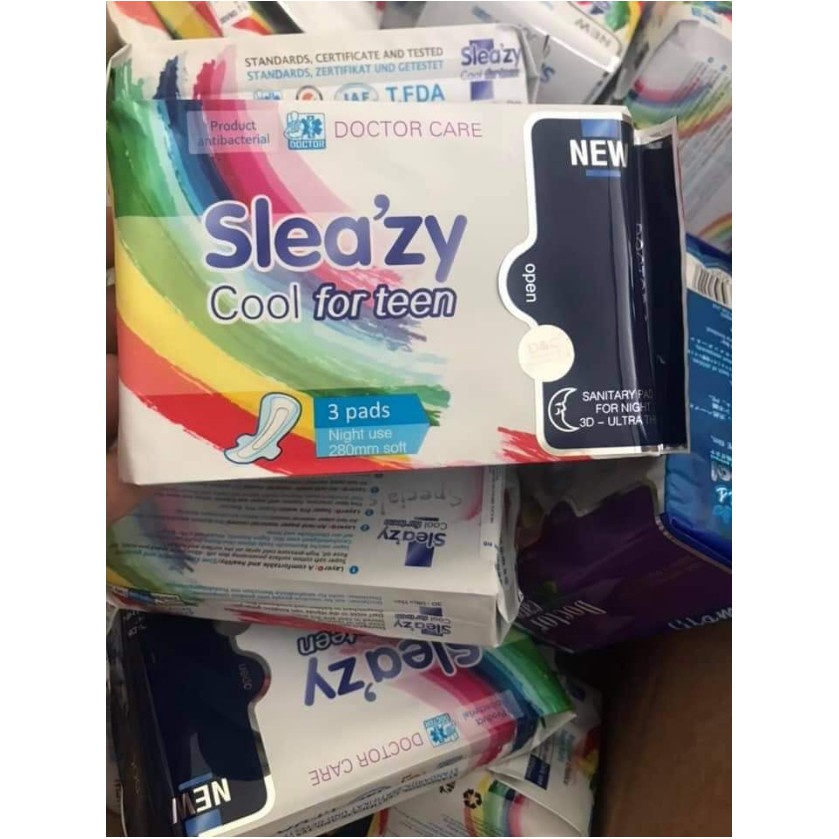 [Chính hãng] Băng vệ sinh Doctor Care Sleazy Cool For Teen 3 miếng (ban đêm)