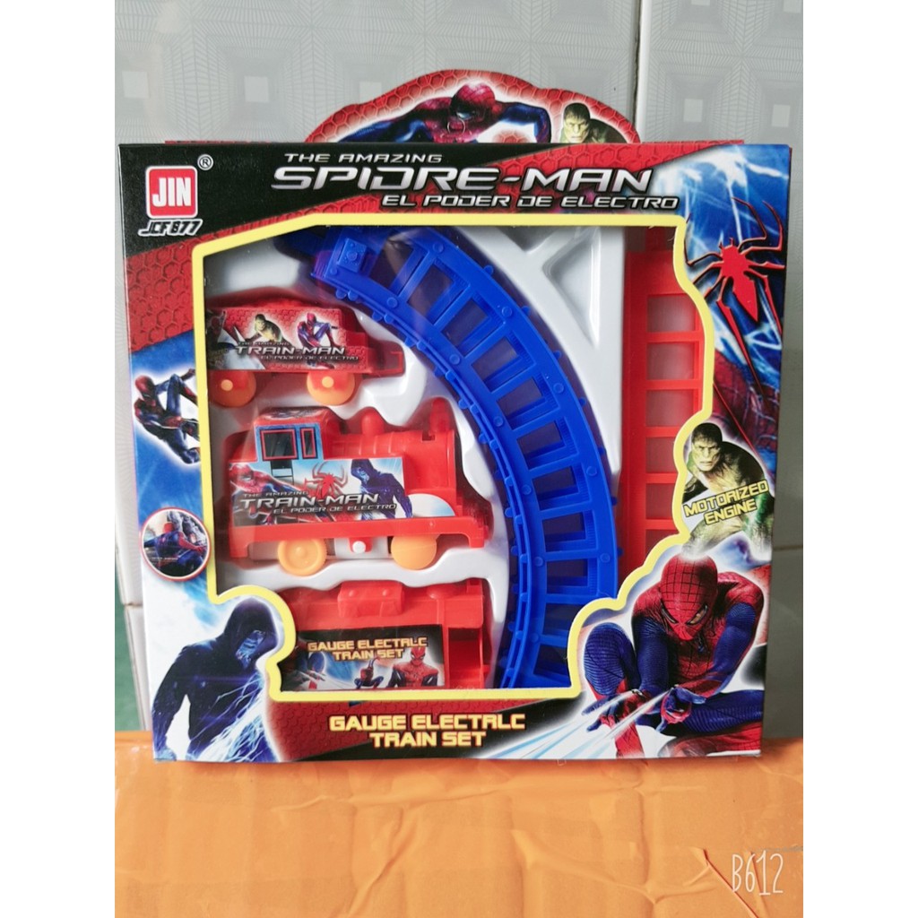 Đồ chơi Đoàn tàu lửa Người nhện Spider man (không kèm pin)