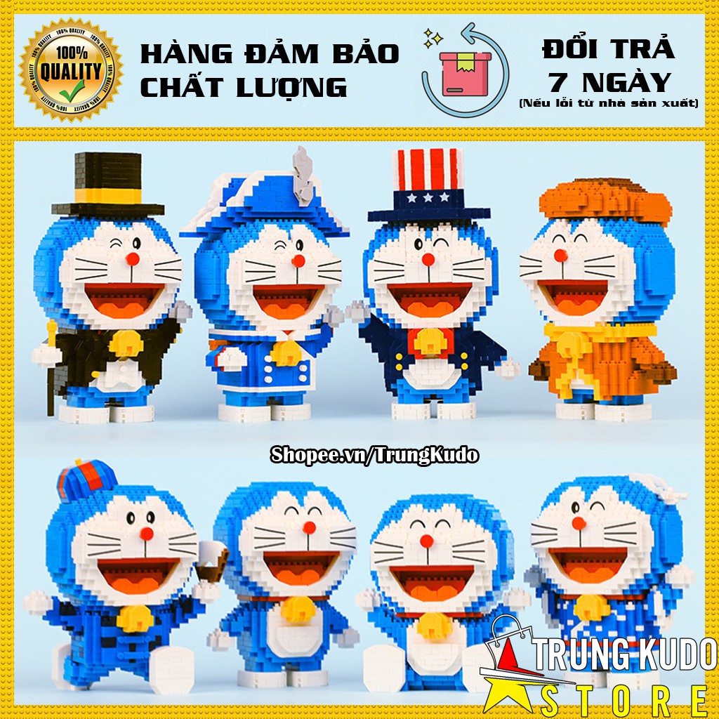 Lego Doremon - Đồ Chơi Xếp Hình Doremon Nano Block Lắp Ráp 8 Mô Hình Doremon Khác Nhau