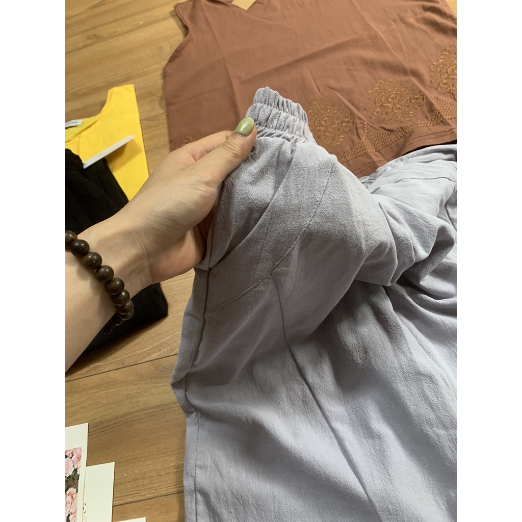 Quần đũi thụng, 2 màu ghi đá và đen mặc đi chơi, đi phượt đi làm đều đẹp, mát mẻ