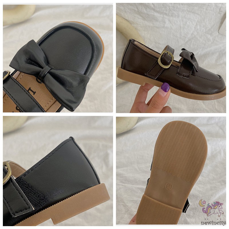 Giày búp bê đính nơ phong cách Hàn Quốc cho bé gái