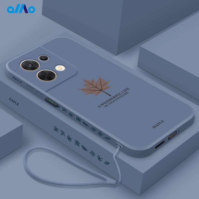 Ốp Điện Thoại Chống Sốc Họa Tiết Lá Phong Hoạt Hình Cho OPPO Reno8 Pro 4G Reno8 Z 5G A77 4G