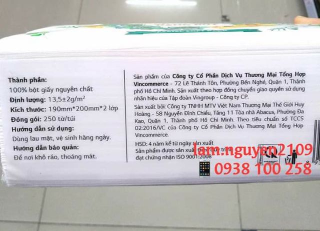 Khăn giấy rút 180 tờ Vinmarthome