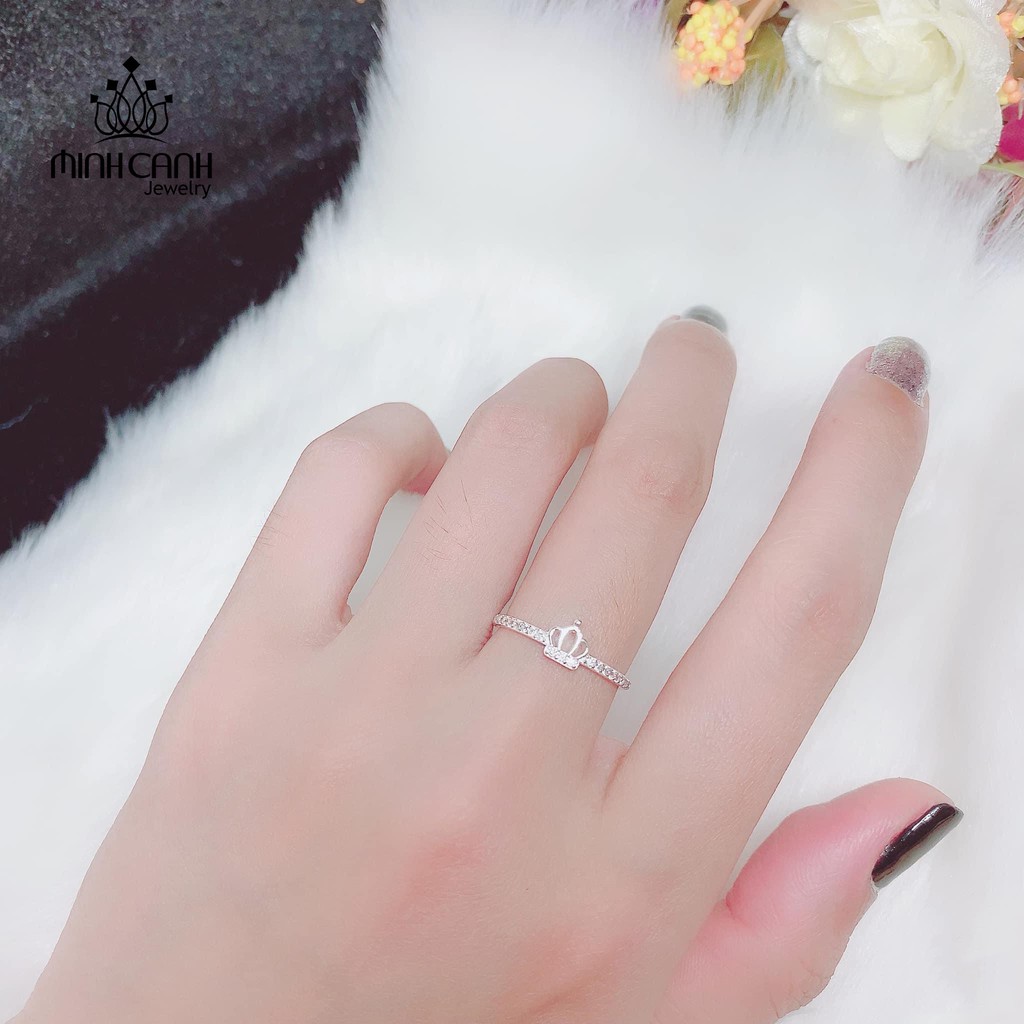 Nhẫn Bạc Nữ Hình Vương Miện Đính Đá - Minh Canh Jewelry