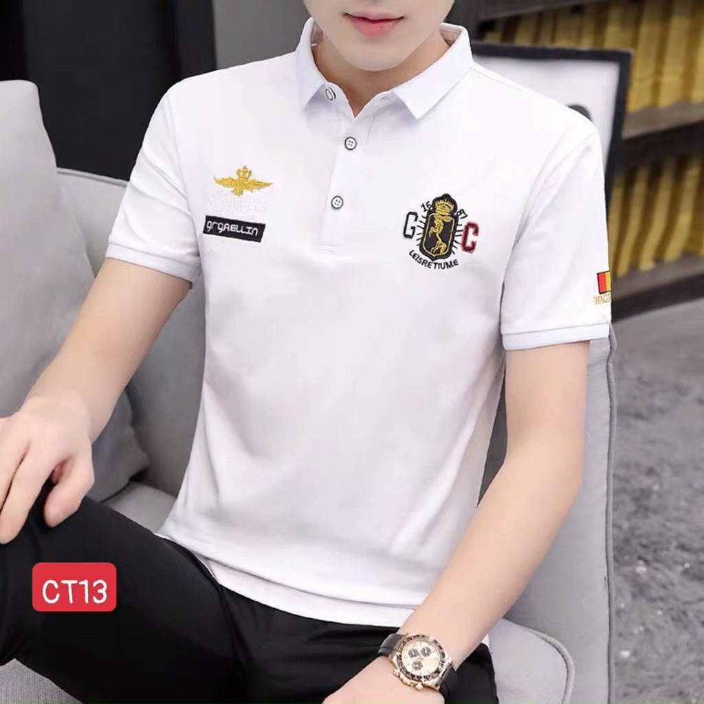 Áo Thun Nam Ngắn Tay Có Cổ  𝐅𝐑𝐄𝐄 𝐒𝐇𝐈𝐏  Áo Phông Nam Đẹp Vải Thun Co Giãn Thời Trang Hpfashion - ATNCT17