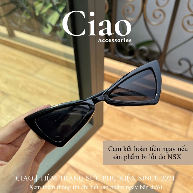 [HOẢ TỐC 1H] Kính mát/ Kính thời trang plastic bản tam giác phong cách Ciao accessories
