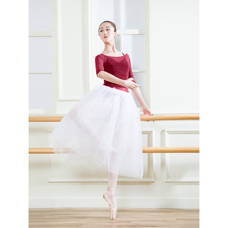 Bộ Đồ Tập Múa Ba Lê Phối Lưới Thiết Kế Dễ Thương Cho Nữ