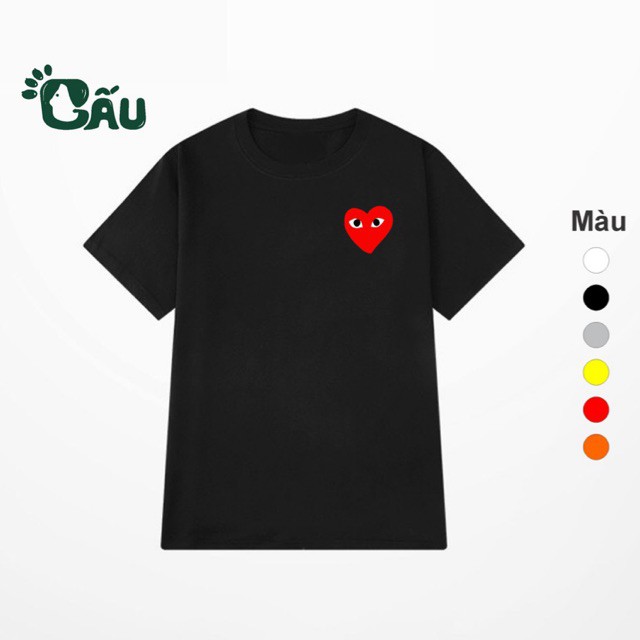 Áo thun tay lỡ Gấu 194 Play Heart Unisex From rộng phong cách Ulzzang vải coton dày dặn, co dãn