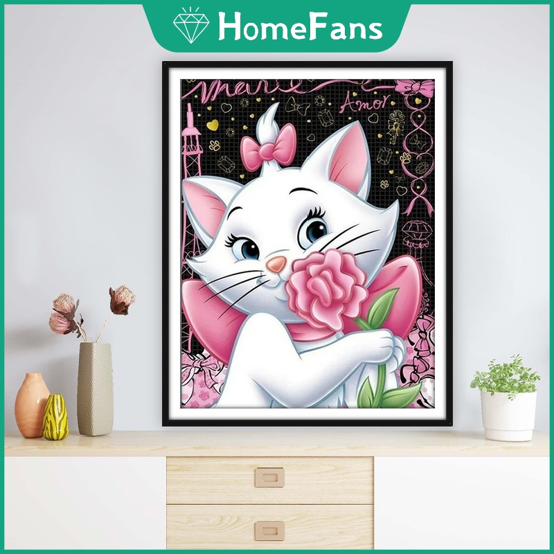Bộ Tranh Đính Đá 5D Tự Làm 30x40cm/40x50cm Hình Công Chúa Disney Dùng Trang Trí Nhà Cửa