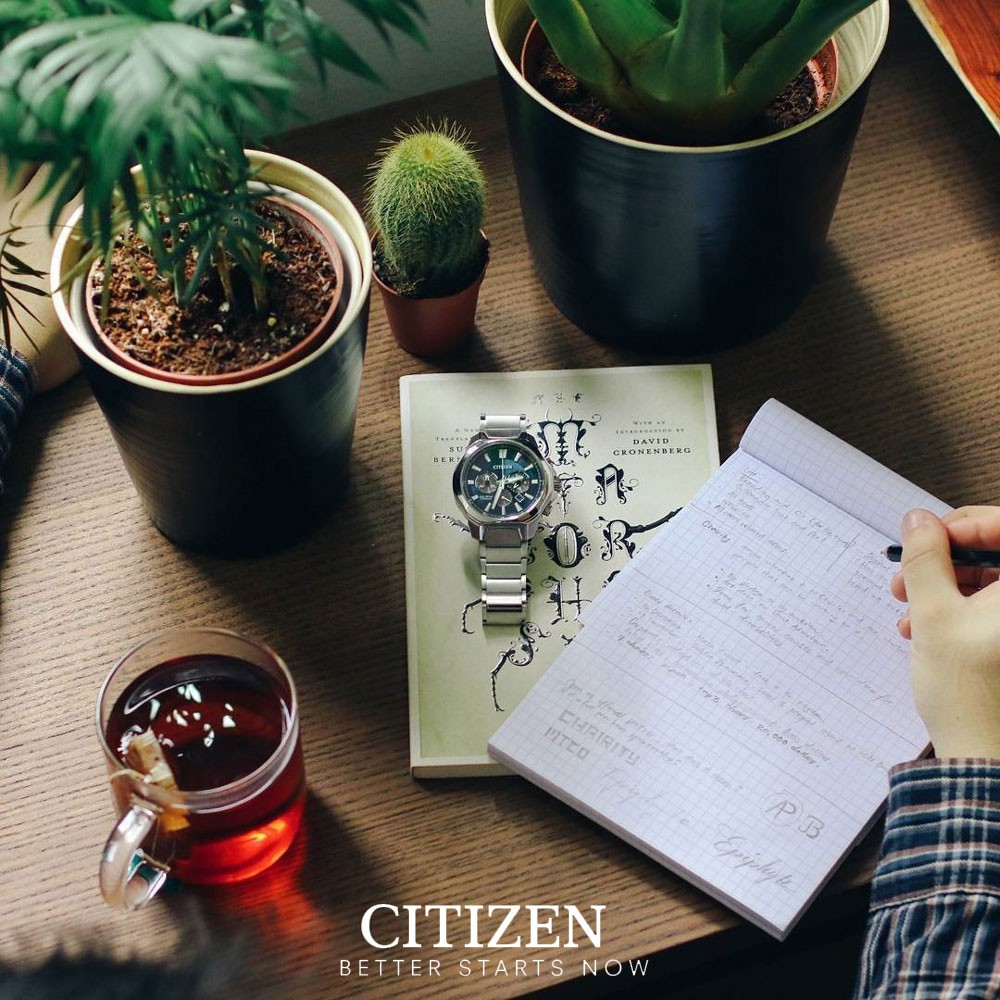 Đồng Hồ Nam Citizen Dây Titanium CA4320-51L - Mặt Xanh