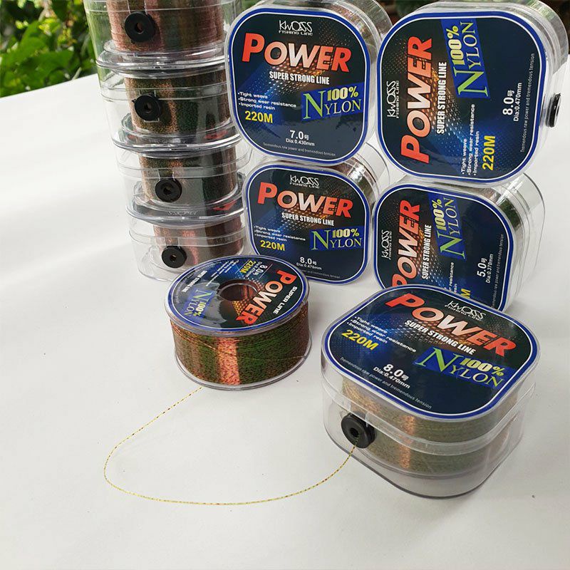 Cước câu cá tàng hình dây câu cá 100% Nylon Super power tải cá tốt dùng làm dây trục câu cá