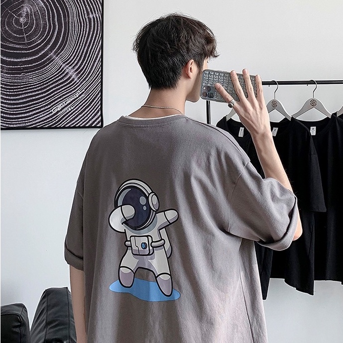 [FREESHIP ĐƠN TỪ 50K] Áo Thun Nam Nữ Phi Hành Gia Hip Hop Streetwear Áo Phông Nam Form Rộng Basic Cotton Oversize